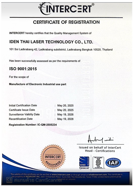 ISO 9001:2015 Certificate